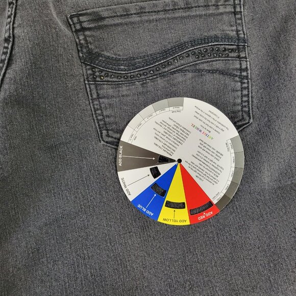 Riders By Lee Womens Jeans 16W Plus Boot Cut Muted Black Denim Zip Fly BOO6E - Picture 10 of 10